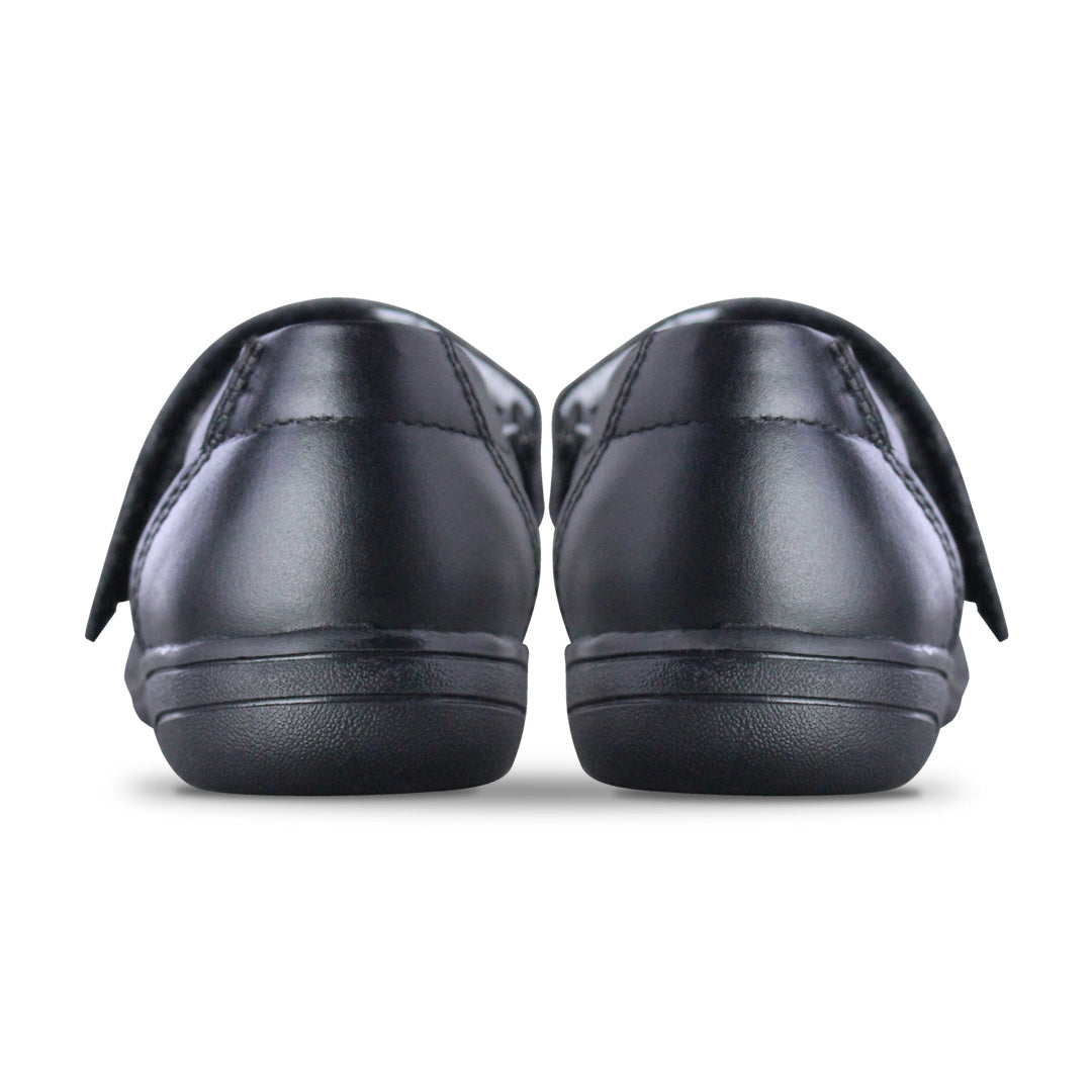 Calzado Escolar Niña 9254 Piel Negro con Velcro