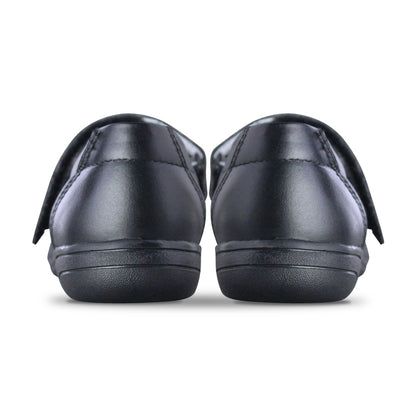 Calzado Escolar Niña 9254 Piel Negro con Velcro
