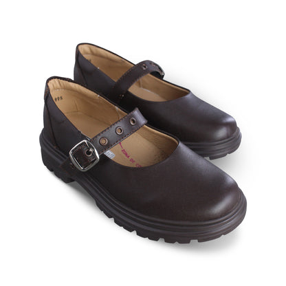 Zapato Escolar Niña 9260 Piel Café