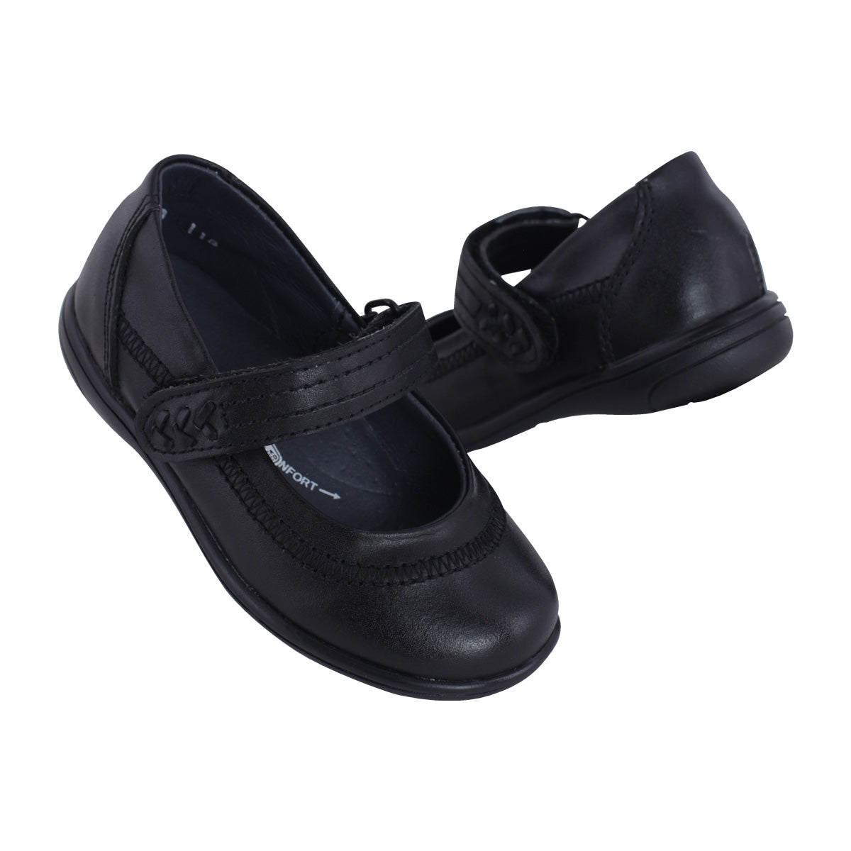 Escolar Niña  9270 Piel Negra