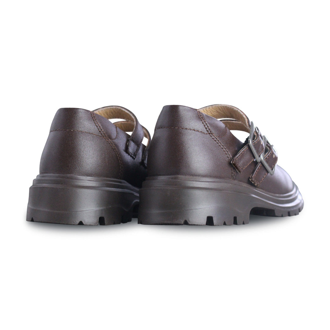 Zapato Escolar Niña 9280 Piel Café