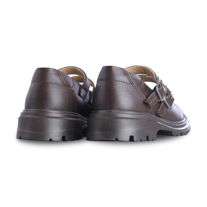 Zapato Escolar Niña 9280 Piel Café