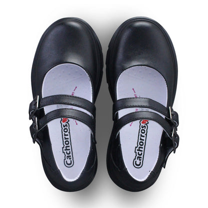 Zapato Escolar Niña 9280 Piel Negro