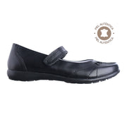 Calzado Escolar Niña 9322 Piel Negro con Velcro
