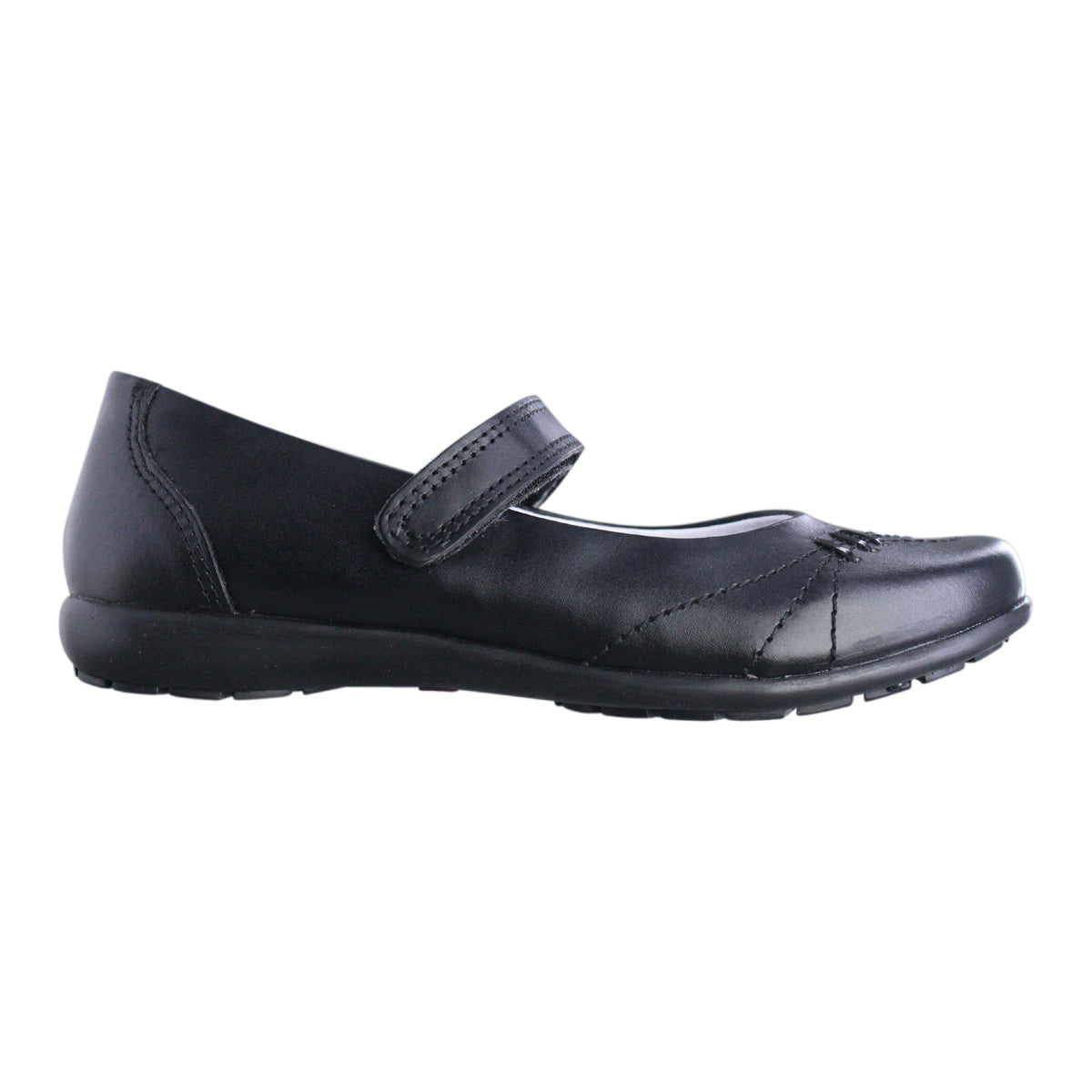 Calzado Escolar Niña 9322 Piel Negro con Velcro
