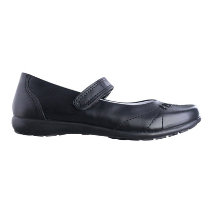 Calzado Escolar Niña 9322 Piel Negro con Velcro