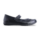 Calzado escolar niña 9322 piel negro con velcro