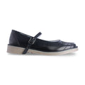 Zapato Escolar Niña 9346 Piel Negro con Suela Goma y Hebilla