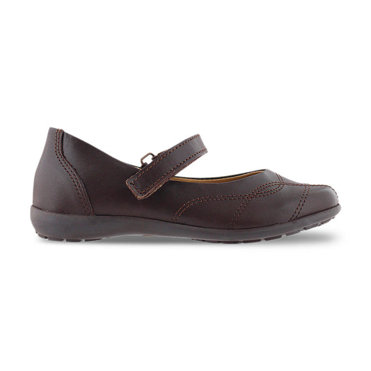 Zapato Escolar Niña 9371 Piel Café