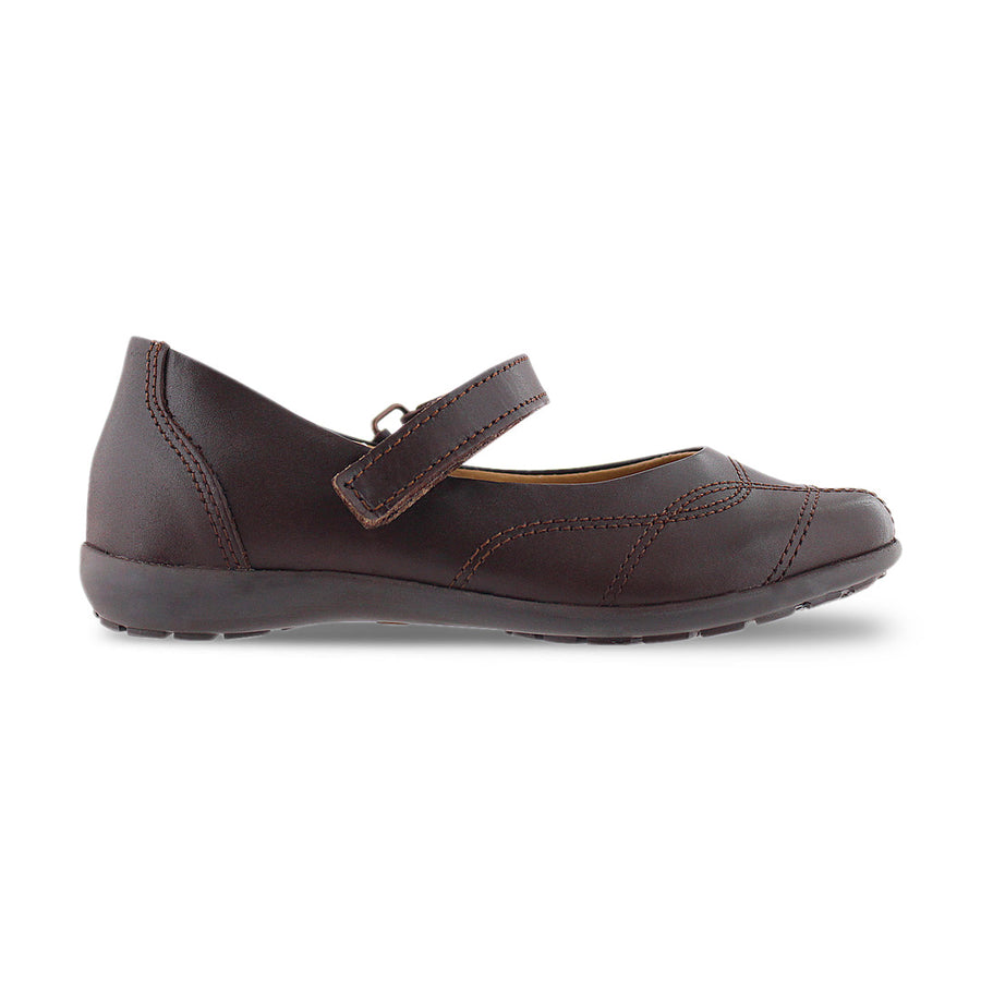 Zapato Escolar Niña 9371 Piel Café