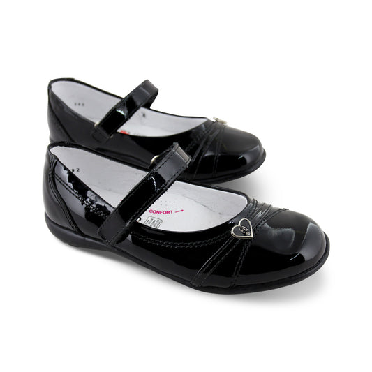 Zapato Escolar Niña 9376 Piel charol Negro