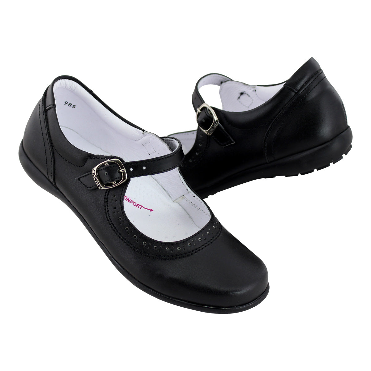Zapato Escolar Niña 9401 Piel Negro