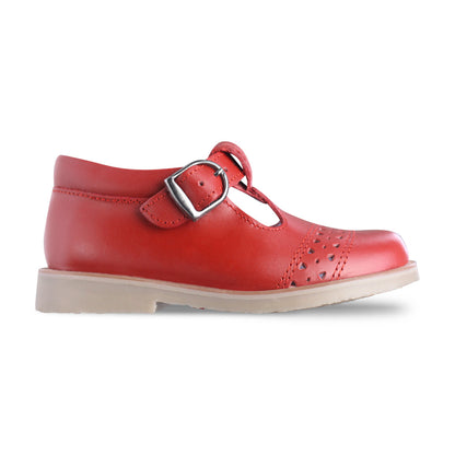 Zapato Escolar Niña 9532 Piel Rojo
