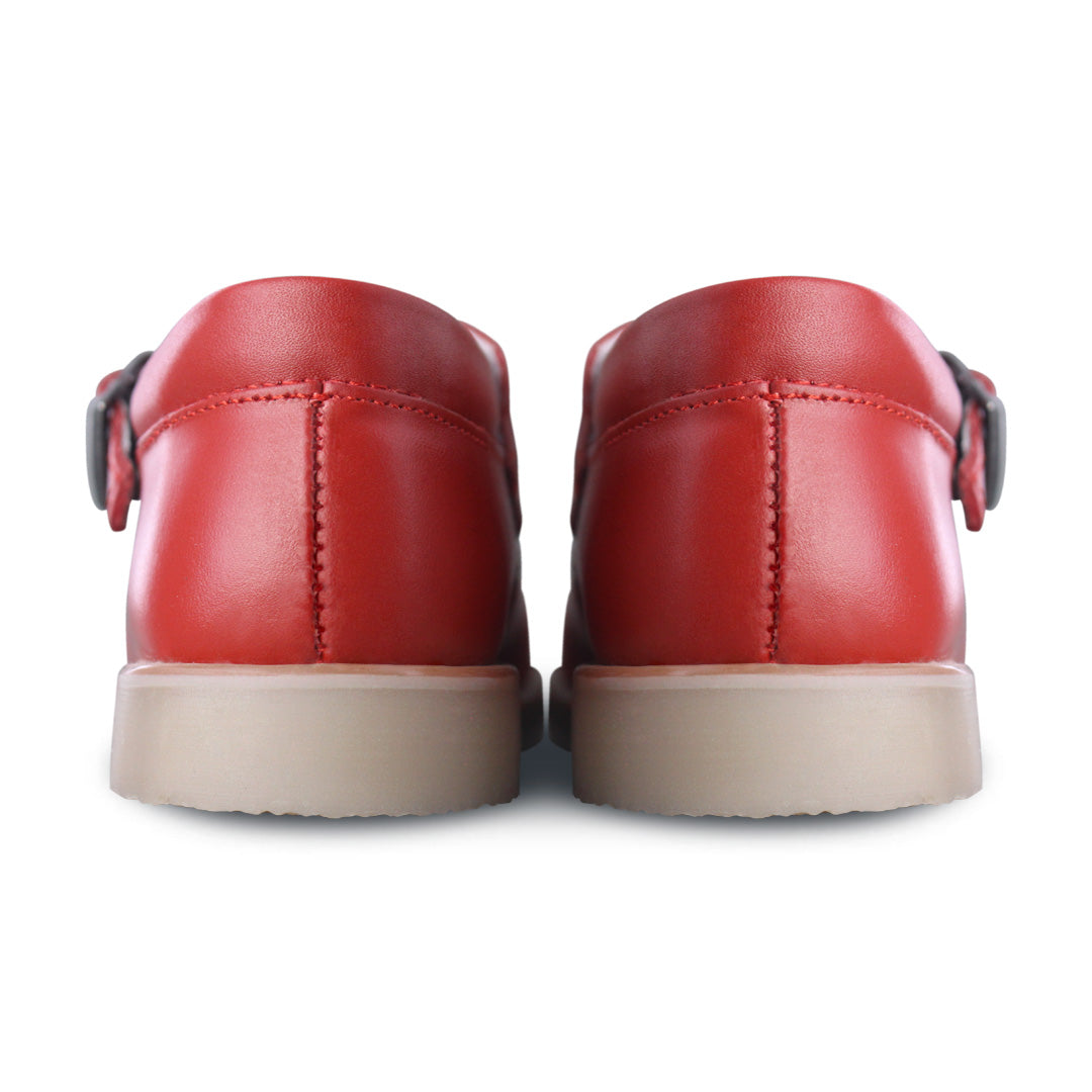 Zapato Escolar Niña 9532 Piel Rojo