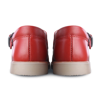 Zapato Escolar Niña 9532 Piel Rojo