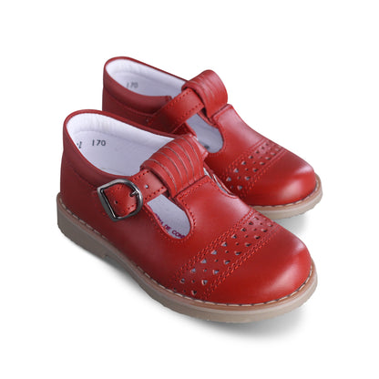 Zapato Escolar Niña 9532 Piel Rojo