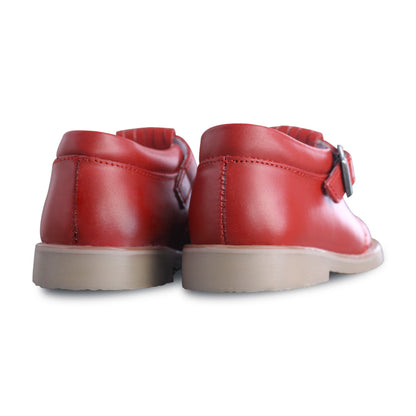 Zapato Escolar Niña 9532 Piel Rojo