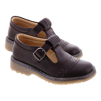 Zapato Escolar Niña 9532 Piel Café