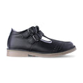 Zapato Escolar Niña 9553 Piel Negra Sula de Goma Lucy