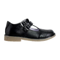 Zapato Escolar Niña 9553 Piel Negra Sula de Goma Lucy
