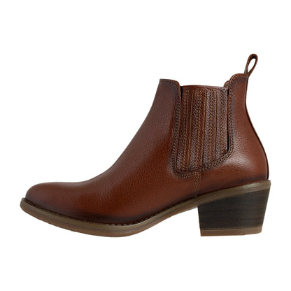 Botín Vaquero Mujer 96000 Davina Piel Café