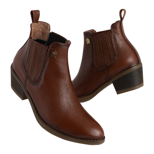 Botín Vaquero Mujer 96000 Davina Piel Café
