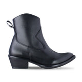 Bota vaquera mujer 96040 eleonor piel negro al tobillo