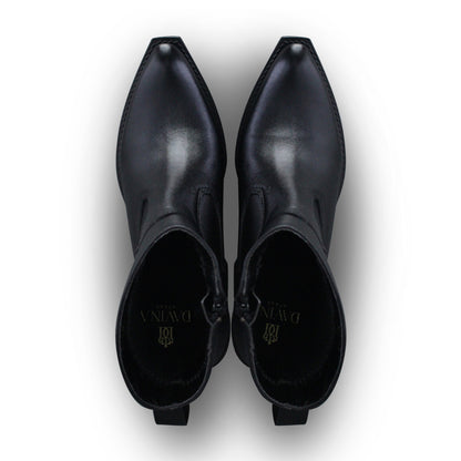 Bota Vaquera Mujer 96040 Eleonor Piel Negro al tobillo