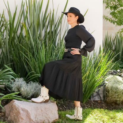 Botín Vaquero Mujer 96115 Davina Piel Late