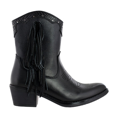 Botín Vaquero Mujer 96121 Davina Negro
