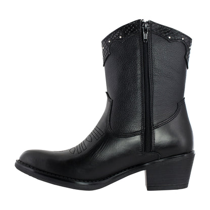 Botín Vaquero Mujer 96121 Davina Negro