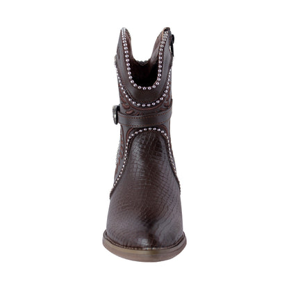 Botín Vaquero Mujer 96150 Davina Piel Café