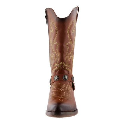 Bota Vaquera Mediana Mujer 96390 Piel Davina Café