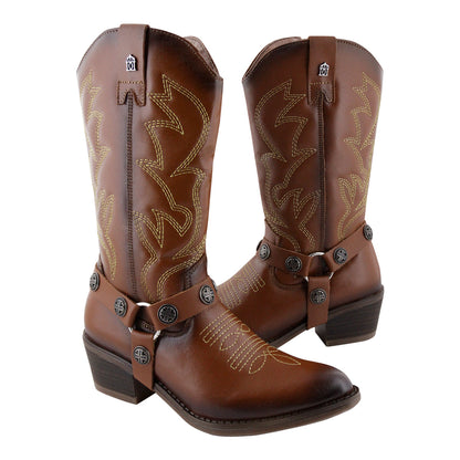 Bota Vaquera Mediana Mujer 96390 Piel Davina Café