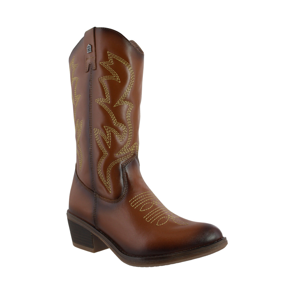 Bota Vaquera Mediana Mujer 96390 Piel Davina Café