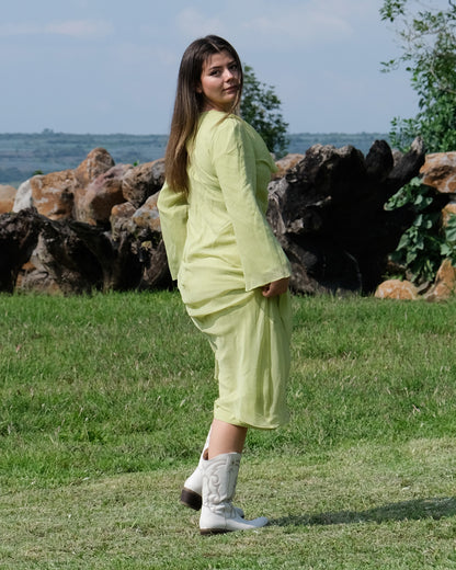 Bota Vaquera Mediana Mujer 96393 Davina Piel Marfil