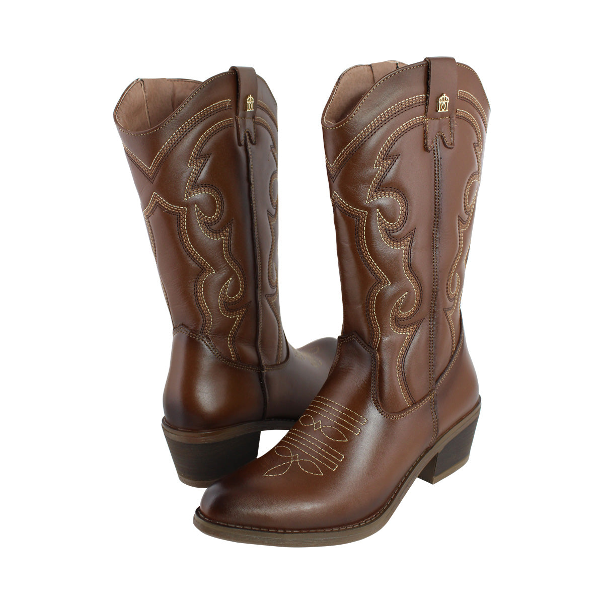 Bota Vaquera Mediana Mujer 96393 Davina Piel Shedrón