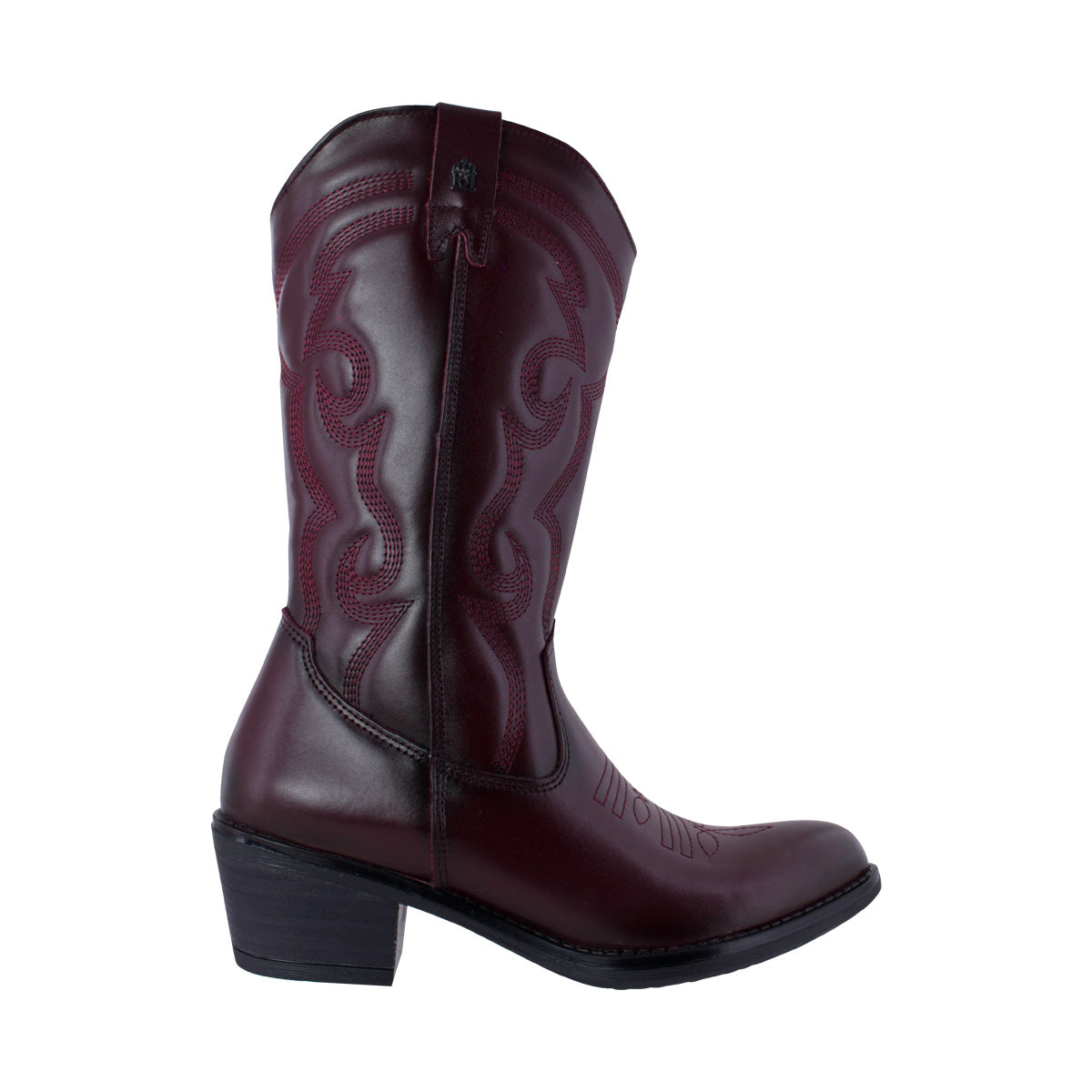 Bota Vaquera Mediana Mujer 96393 Davina Piel Vino