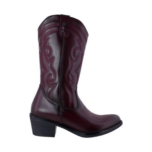 Bota Vaquera Dama 96393 Davina Piel Vino