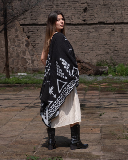 Bota Vaquera Mediana Mujer 96394 Davina Piel Negro con Estribo