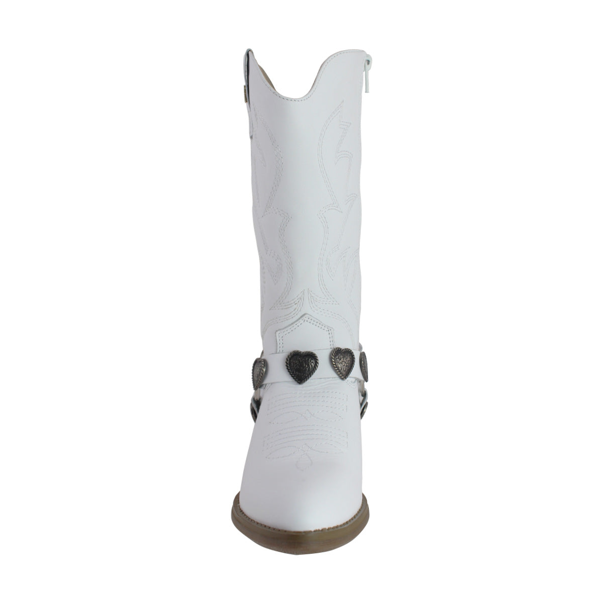 Bota Vaquera Dama 96395 Alondra Piel Blanca