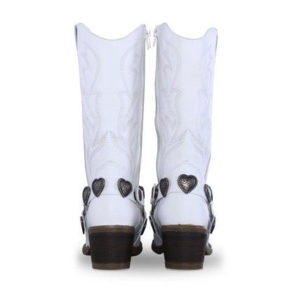 Bota Vaquera Mediana Mujer 96395 Alondra Piel Blanca