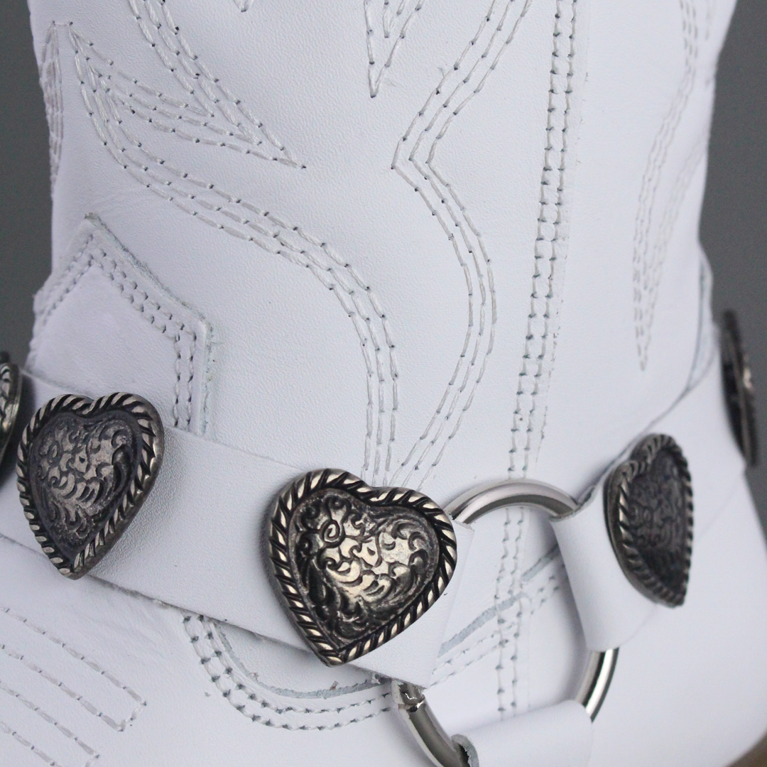 Bota Vaquera Dama 96395 Alondra Piel Blanca