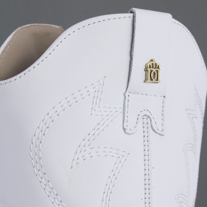 Bota Vaquera Mediana Mujer 96395 Alondra Piel Blanca