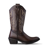 Bota vaquera mediana mujer 96397 davina piel brandy