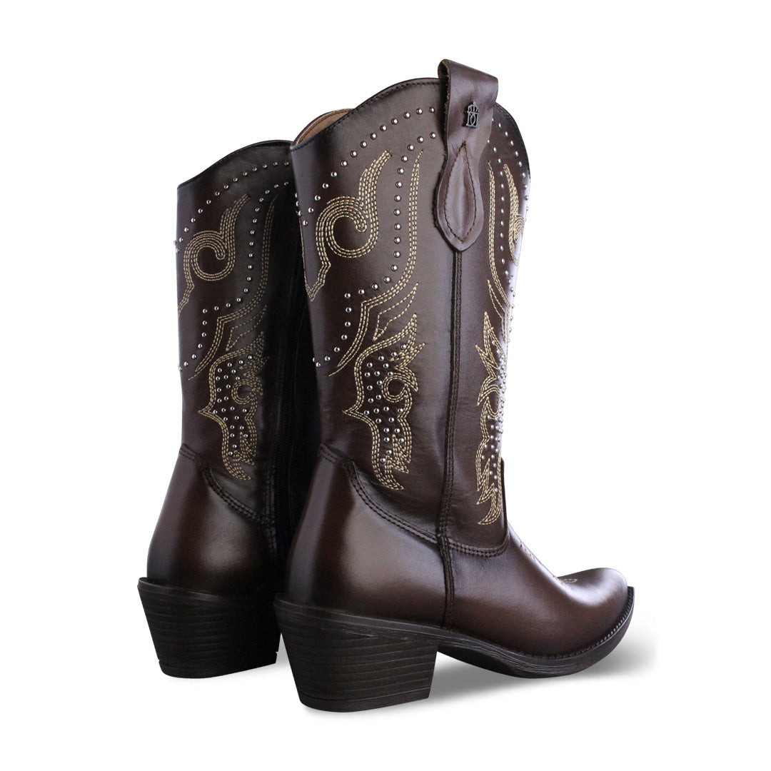 Bota Vaquera Dama 96397 Davina Piel Brandy