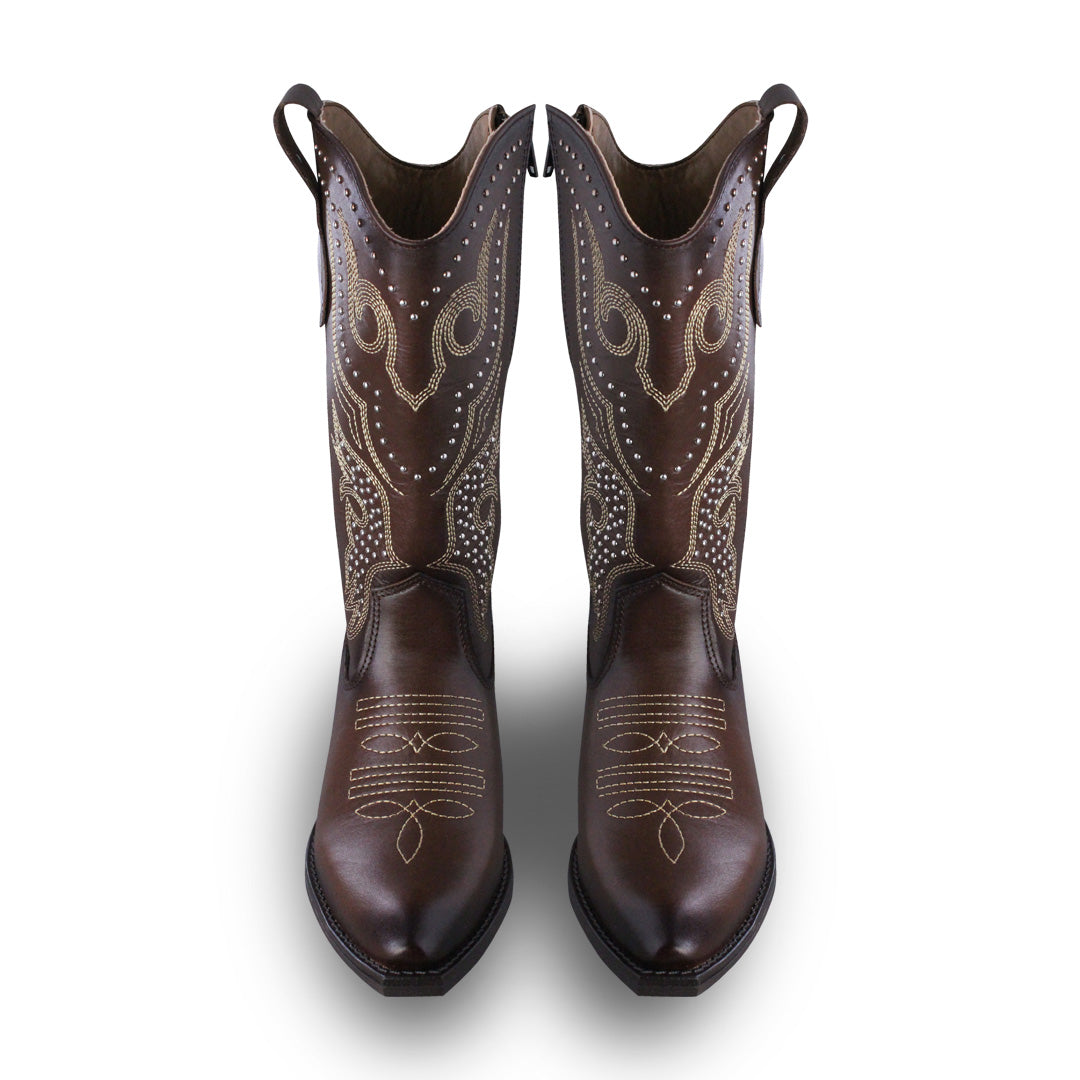 Bota Vaquera Dama 96397 Davina Piel Brandy