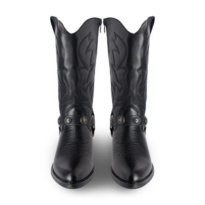 Bota Vaquera Mediana Mujer 96401 Davina Piel Negro