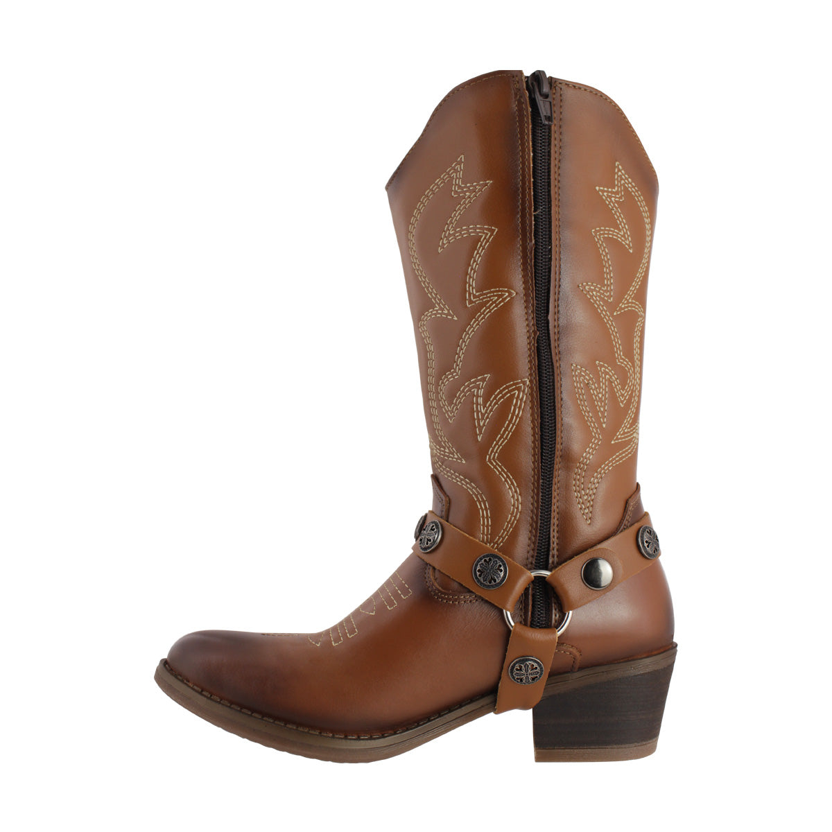 Bota Vaquera Mediana Mujer 96401 Piel Atanado Maple