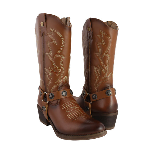 Bota Vaquera Mediana Mujer 96401 Piel Atanado Maple